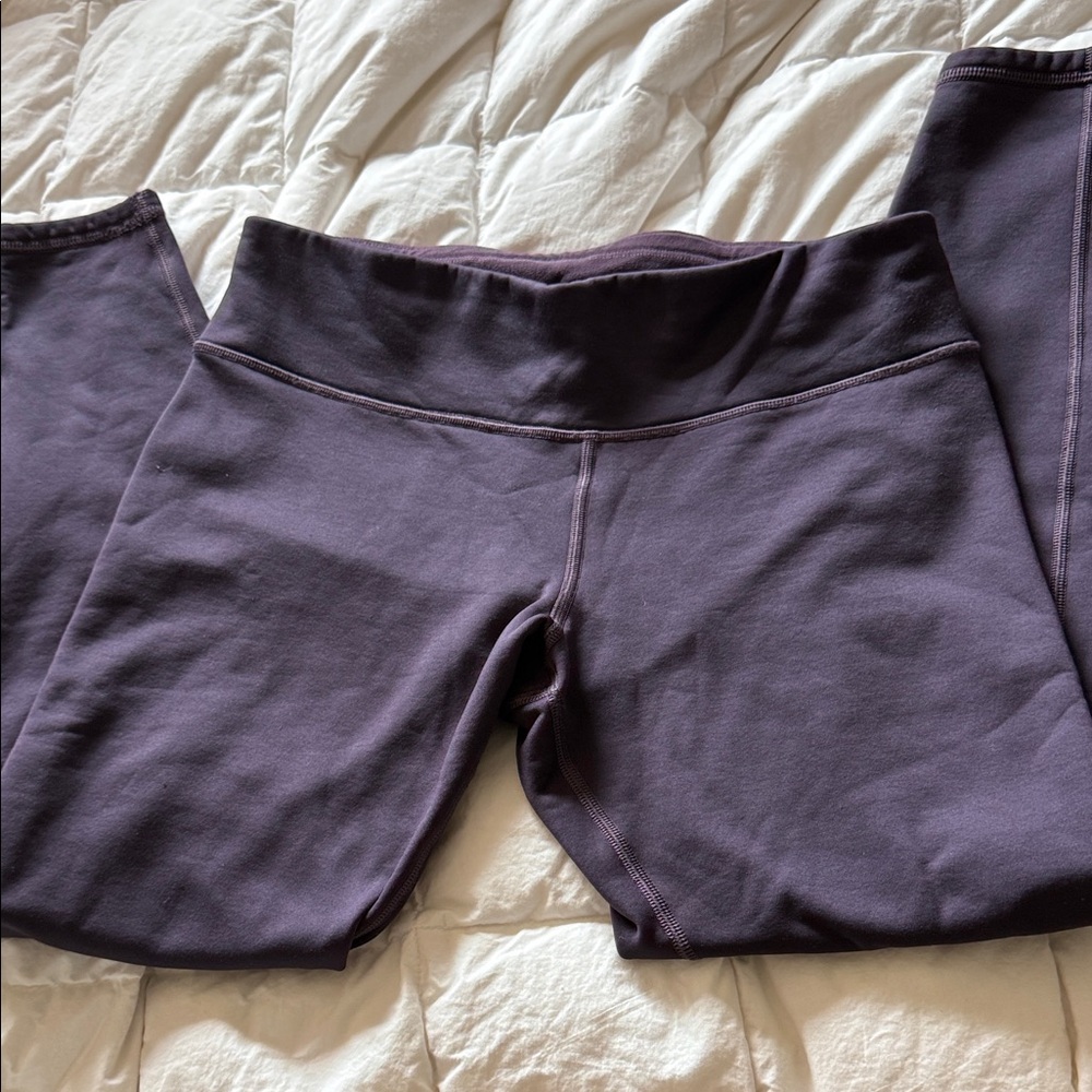 Athleta fleece lined warm leggings size medium